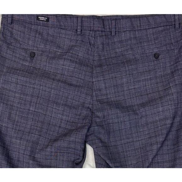 Michael Strahan 42 x 30 Navy Blue Plaid Trouser Pants NEW NWT - Picture 10 of 11